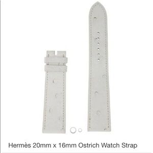 Hermès pink ostrich watch band for bracelet band